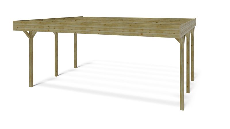 Carport Wiata garażowa ALTANKA 6,06x5,03 m - 30,48 m2, drewniana, 1szt.