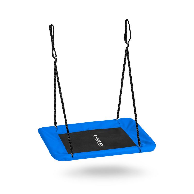 Huśtawka ogrodowa Neo-Sport Swingo bocianie gniazdo fotel wiszący bujany 110 cm niebieski 1 szt.