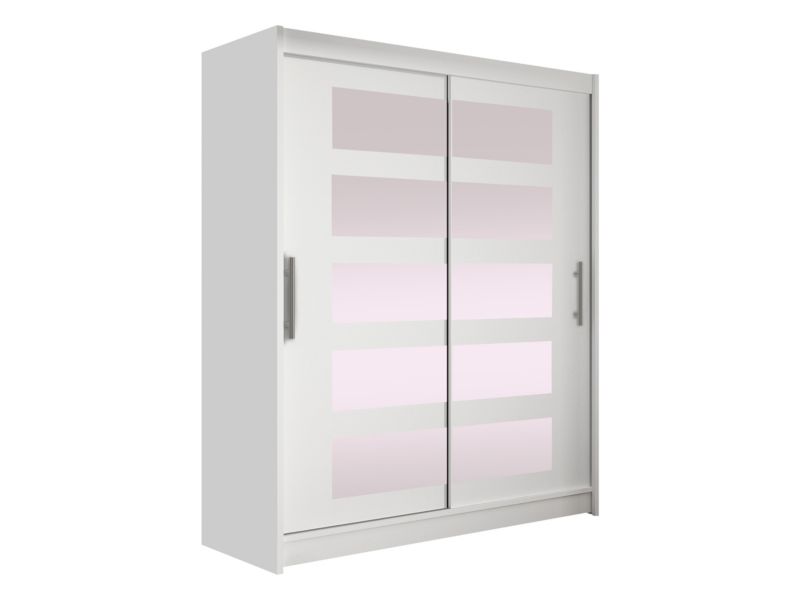 Szafa MIRJAN 24 z drzwiami przesuwnymi Presto V biały/lustro 1 szt.