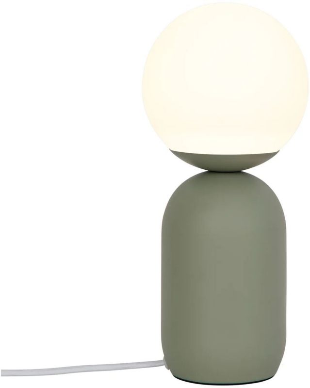 Lampa stołowa Nordlux Notti zielona/biała, szkło/metal, E14, 25W, IP20, 1 szt.