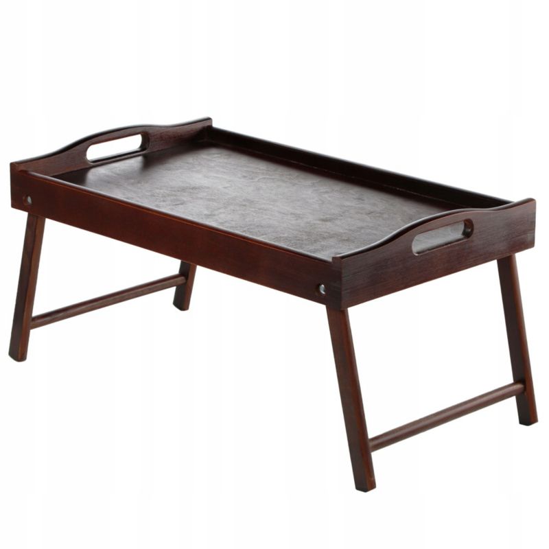 Tacka KADAX Stolik Śniadaniowy Pod Laptop Do Łóżka Taca Śniadaniowa Ciemny Brąz 1szt.