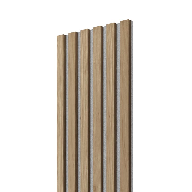 Lamele na szarym filcu LAMELE3D dąb natura 1 szt