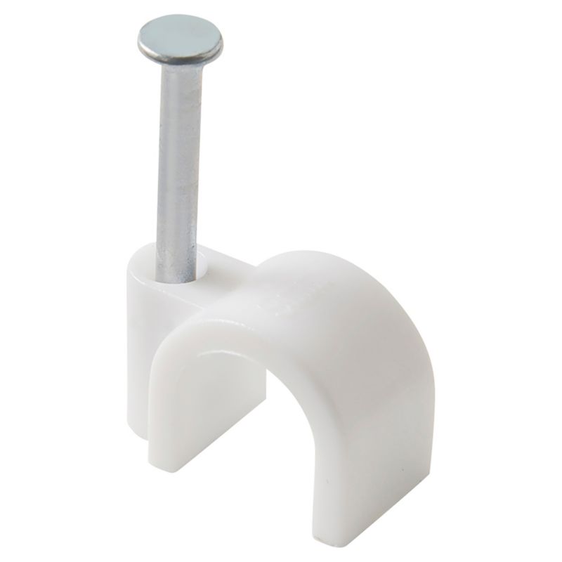 Uchwyty kablowe okrągłe Diall 9 mm białe 100 szt.