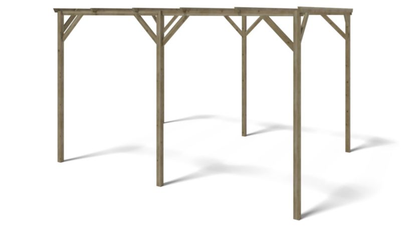 Carport Wiata garażowa ALTANKA 3x4 m - 12 m2, drewniana, CAR13, 1szt.