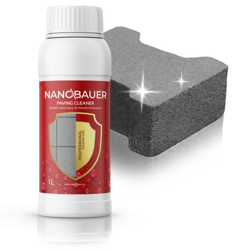 Płyn do czyszczenia kostki brukowej, betonu NANOBAUER 1L 1 szt