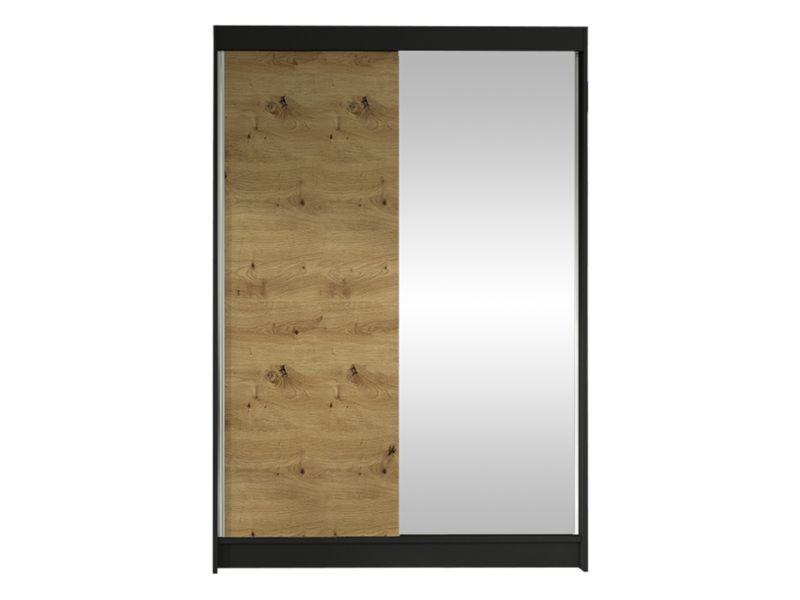 Szafa MIRJAN 24 z drzwiami przesuwnymi Lino I czarny/dąb artisan 1 szt.