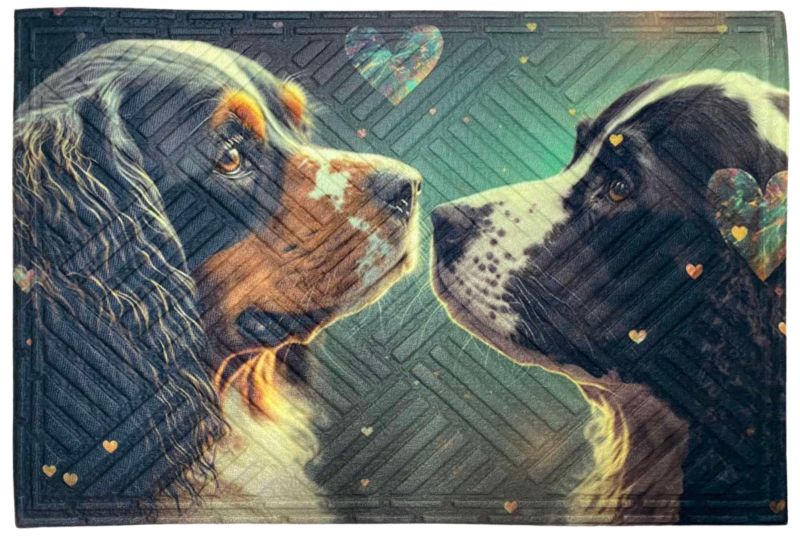 Wycieraczka materialowa zakochane pieski Direct Home & Garden 45x75 cm 1 szt.