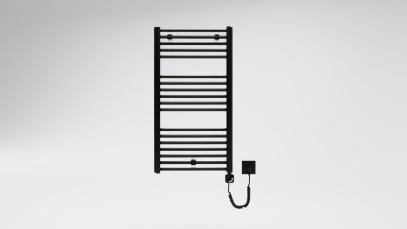 Grzejnik łazienkowy elekryczny LUXRAD Eltop 92,2x50 cm czarny grzałka 400W 1 szt