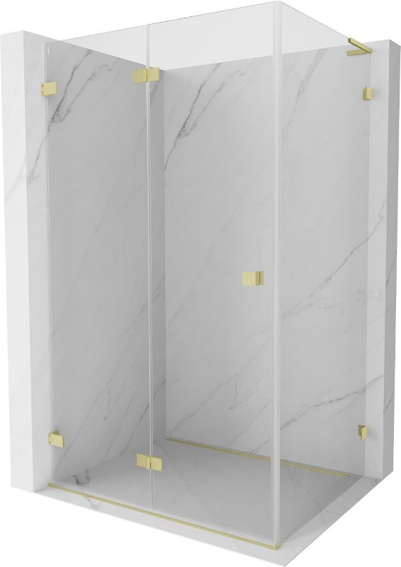 Kabina prysznicowa składana Mexen Lunar-F złota 100x90 cm 1 szt.