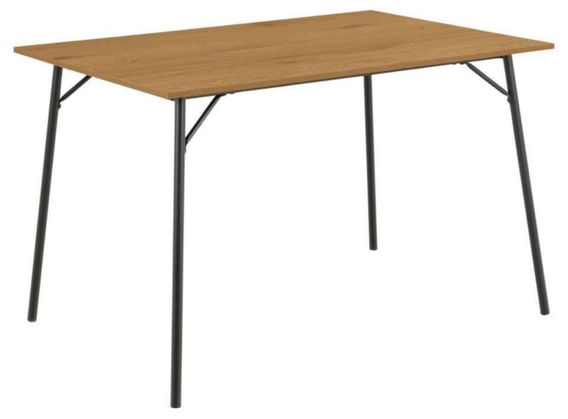 Stół do jadalni Peru 120x80 cm dąb artisan z czarnymi nogami ACTONA nowoczesny prostokątny 1 szt.