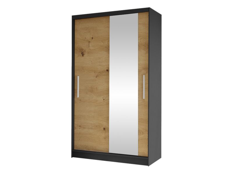 Szafa MIRJAN 24 z drzwiami przesuwnymi Costa VI czarny/dąb artisan 1 szt.