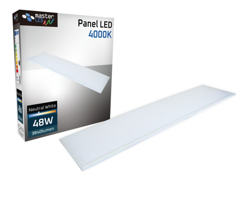 Panel LED MasterLED Lumio 48W 295x1195mm neutralna biel IP20 4000K biały 1 szt.