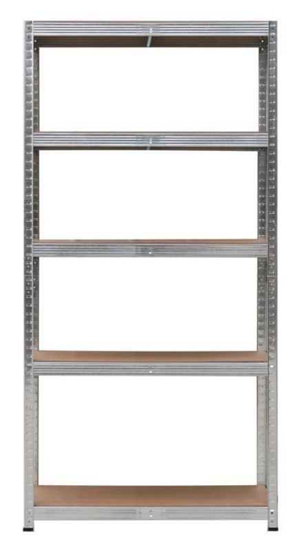 Regał magazynowy Bauerkraft metalowy 2w1, 5 półek 180x90x40 cm 1 szt.