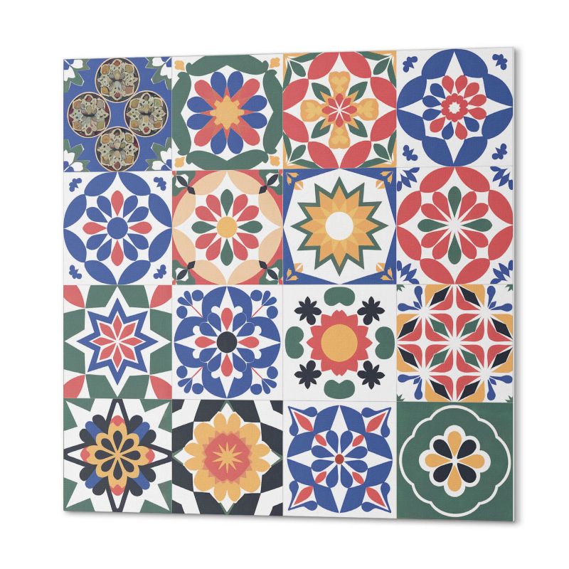 Płytki Winylowe ArtPrintCave 30x30 cm Wzory mozaikowe w szeregach 9 szt.