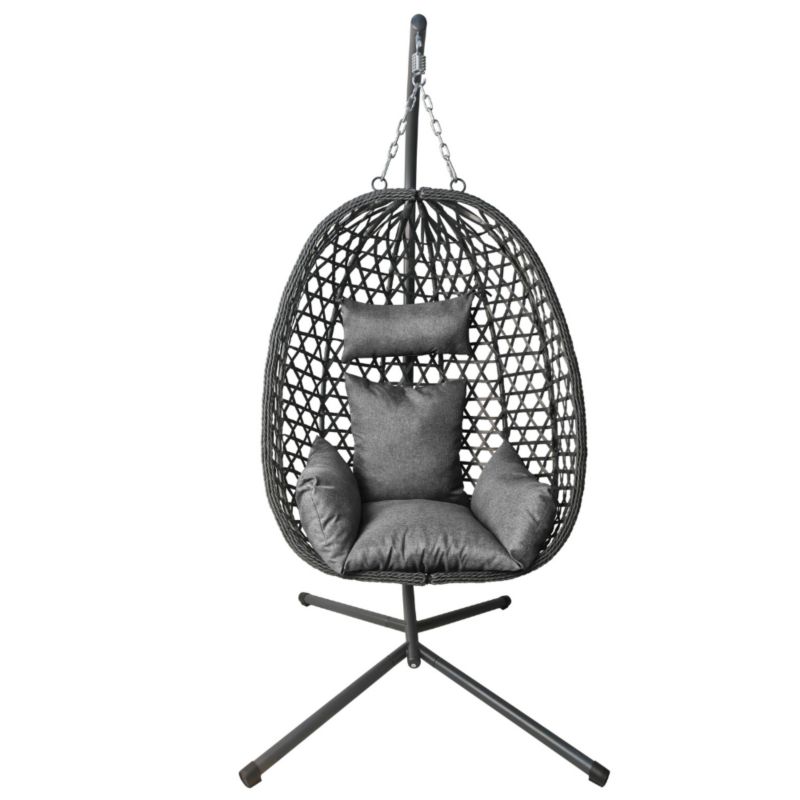 Fotel wiszący Esti&Esta antracytowy bujak kokon Olio 1 szt.