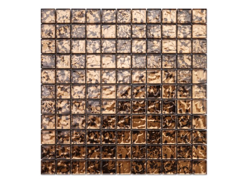 Mozaika szklana Ilcom brązowa miedziana bursztyn 30x30cm 1 szt.