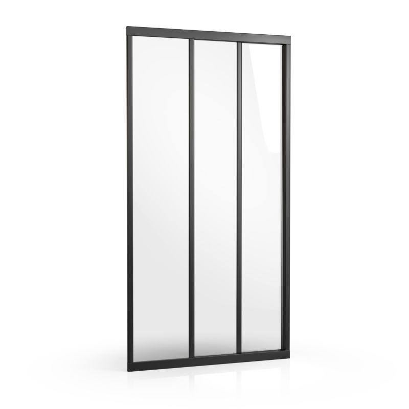 Drzwi prysznicowe przesuwne Ravak Supernova ASDP3 80 czarne szkło transparent 1 szt