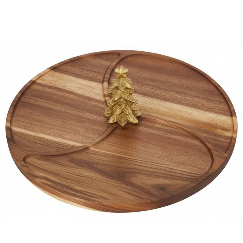 Deska EDANTI Do Serwowania Boże Narodzenie Okrągła Akacjowa 1 szt.