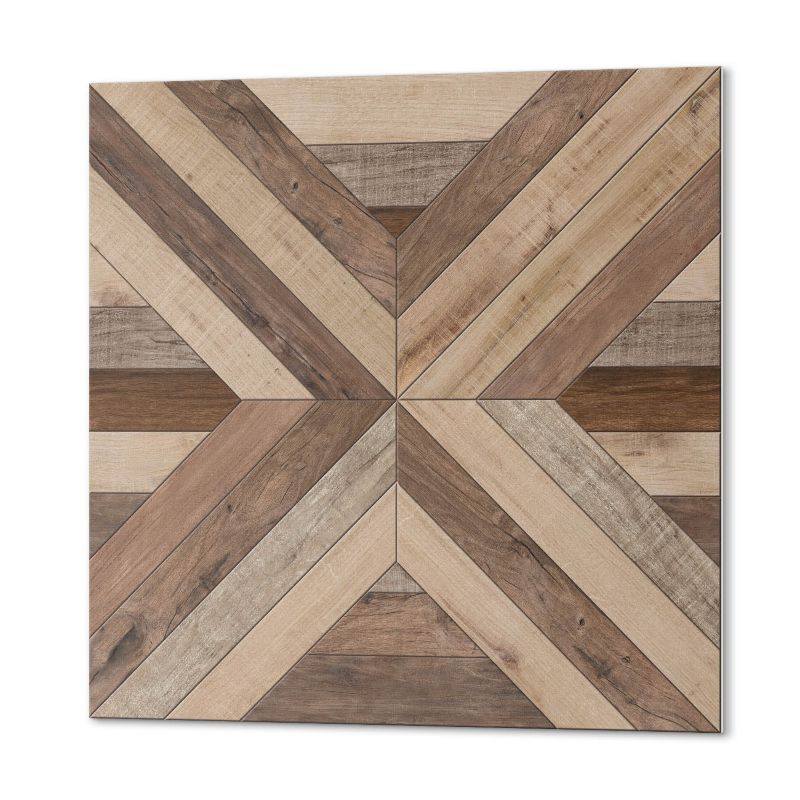 Komplet Kafelków Samoprzylepnych ArtPrintCave 30x30 cm Wzór drewnianych paneli 9 szt.
