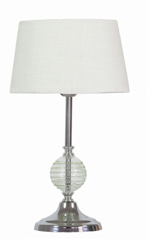 Lampa stołowa Candellux Fero biała chromowana 1 x E27 x 60W IP20 wym: 35 x 20 x 14 cm metal - 1 szt.