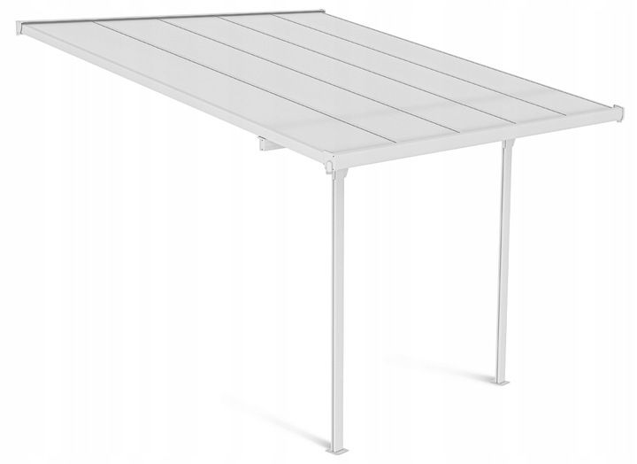 Wiata Hardmaister Garażowa Ogrodowa ATLANTA Poliwęglan Przyścienna Biała 1 szt