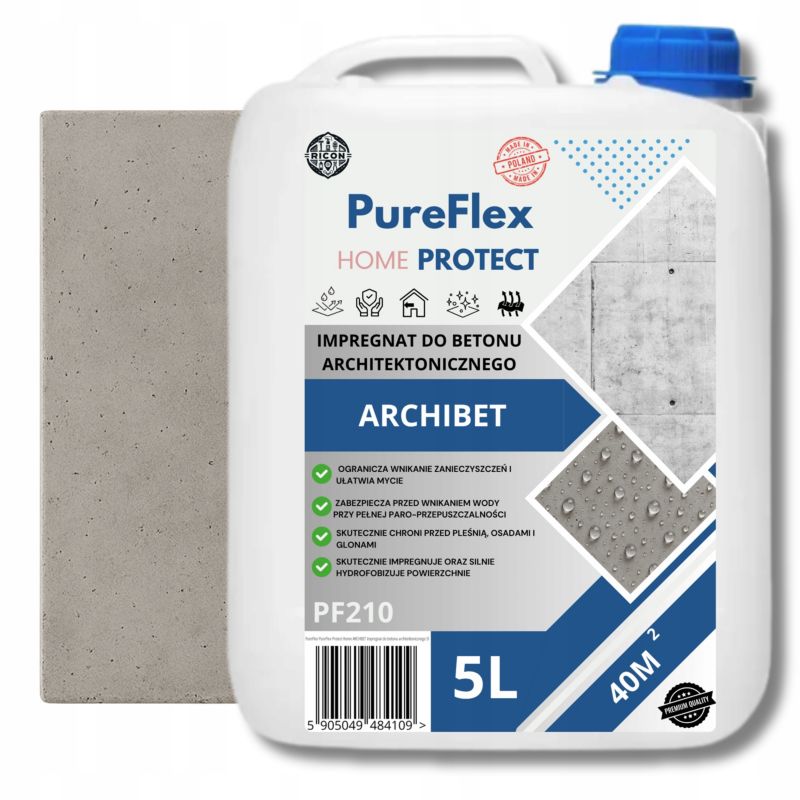 Impregnat do betonu architektonicznego i tynku ozdobnego PureFlex hydrofobowy wodny 5L