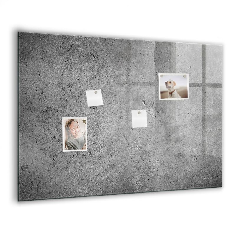 Szklana tablica magnetyczna Wallfluent 100x70 cm Industrialna ściana Biały marker 1 szt.