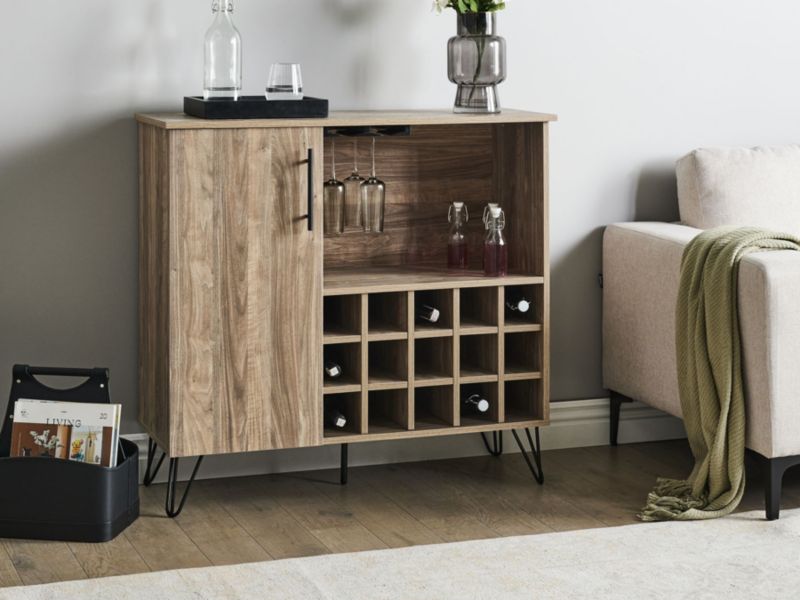 Szafka z półką na wino jasnobrązowa Eliston 1 szt.