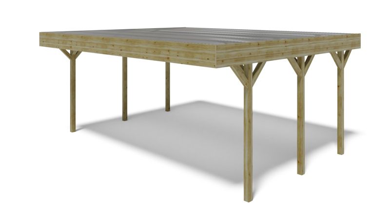 Carport Wiata garażowa ALTANKA 6,06x5,03 m - 30 m2 - pokrycie PVC