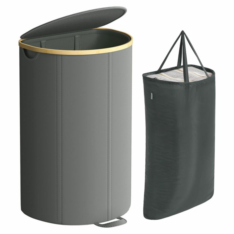 Materiałowy kosz na pranie Songmics 90 L szary 1 szt.