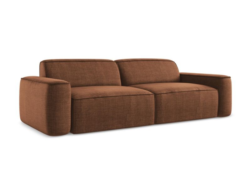 4-osobowa kanapa modułowa LaMiaSofa MELISSA z tkaniny strukturalnej 244x102 cm terakota 1 szt.