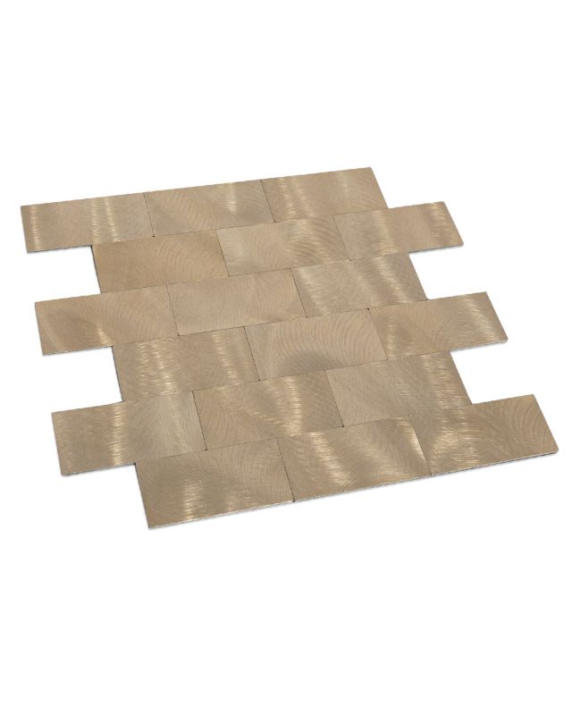 Kafelki ścienne samoprzylepne płytki Mazovia 30 x 30 cm odporne na zachlapania, geometryczne Złote 1 szt.