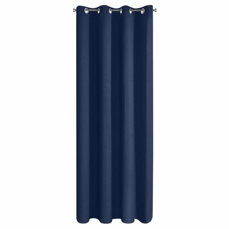 Zasłona PARISA Eurofirany 135 x 250 cm granatowa zaciemniająca z mięsistej tkaniny typu blackout 1 szt.