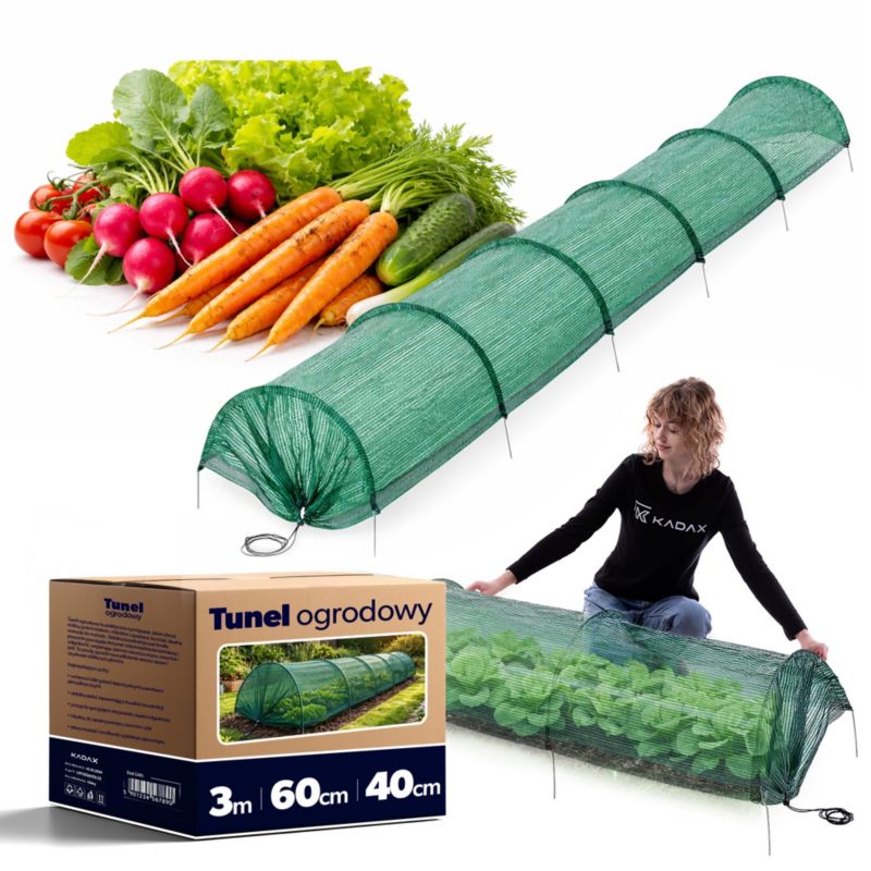 Tunel ogrodowy KADAX zielony 300 x 60 x 40 cm 1 szt.