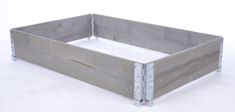 Nadstawka paletowa MODO24 impregnowana szara do grządki i zielnika 120 x 80 cm 3 szt.