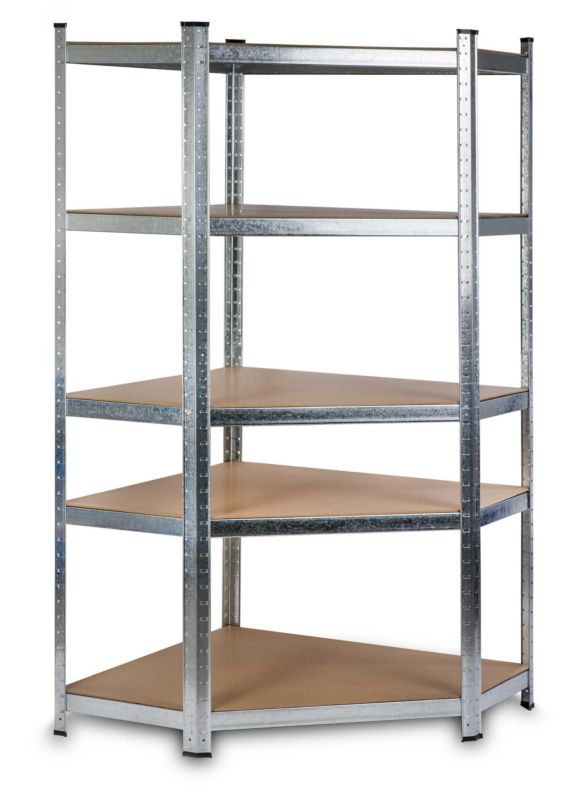 Regał magazynowy Humberg 180x90x40 cm metalowy narożny 5 półek 175 kg 1 szt.