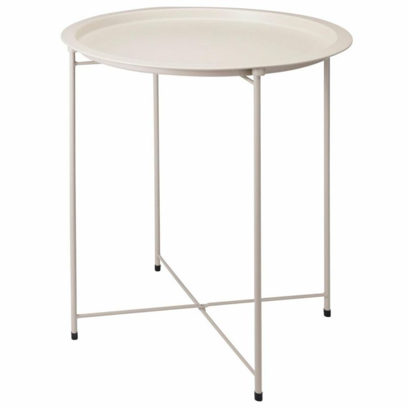 Stolik boczny HowHomely metalowy beżowy 47xh50 cm 1 szt.