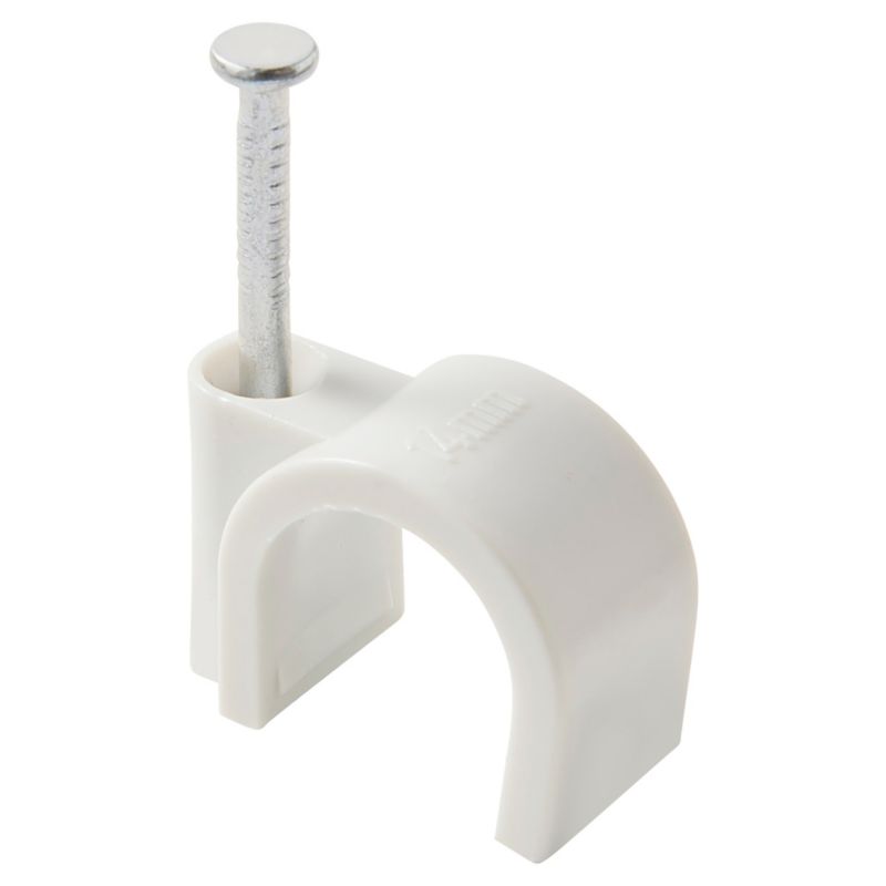 Uchwyty kablowe okrągłe 14 mm 50 szt. szare