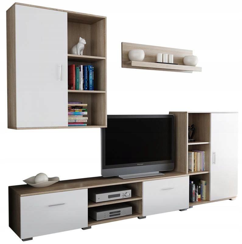 Meblościanka Matkam DEDAL Per biały-sonoma 1 szt.