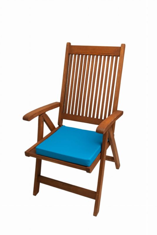 Poduszka na krzesło ogrodowe, Setgarden, 40x40x4cm Niebieska poduszki na siedzisko do użytku wewnątrz i na zewnątrz, 4szt