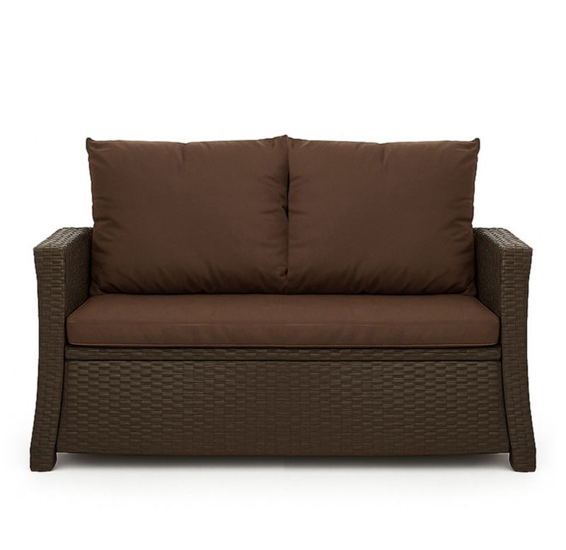 Poduszka ogrodowa na sofę rattanową, Setgarden, 100x60x50cm Brązowa Poduszki na meble ogrodowe-Technorattan, Mix, 1szt