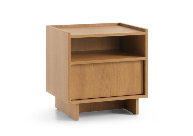 Szafka Nocna SUNA 50 cm Stylowy Stolik Nocny Dąb Karmel w Stylu Japandi 1szt.