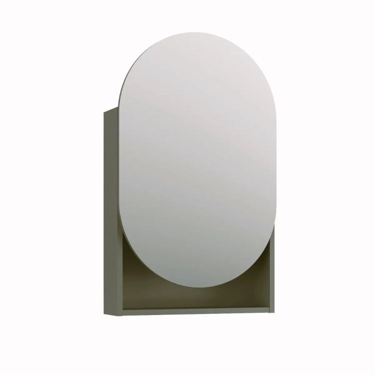 Szafka łazienkowa lustrzana KROFAM MOSS 50 cm szaro-zielony półmat 1 szt.