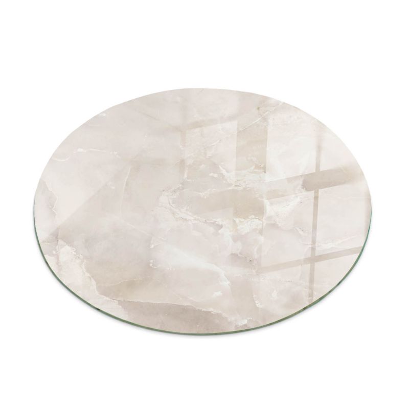 Blat Na Stolik ArtPrintCave fi100 cm Marmurowy wzór tekstury Szklana Konsola Przedpokój Nowoczesny Styl 1 szt.