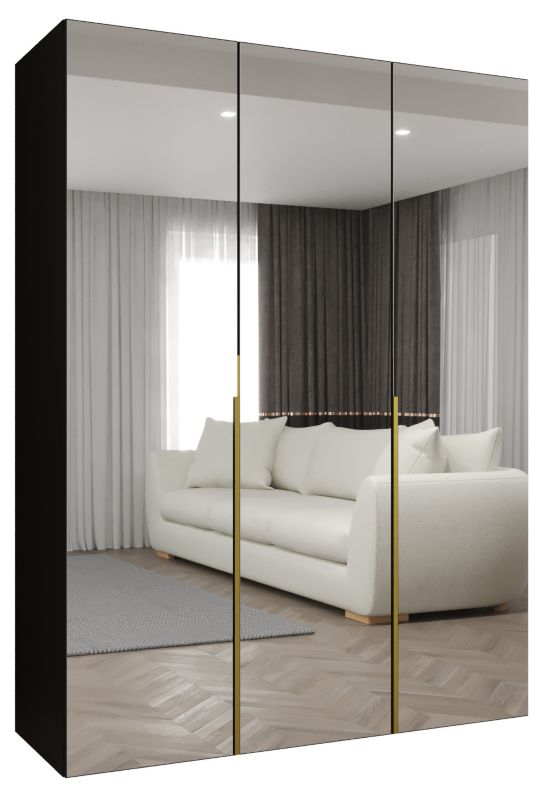 Szafa uchylna otwierana ALICANTE 3 150 wys 202 cm Czarny + Złoty 1 szt