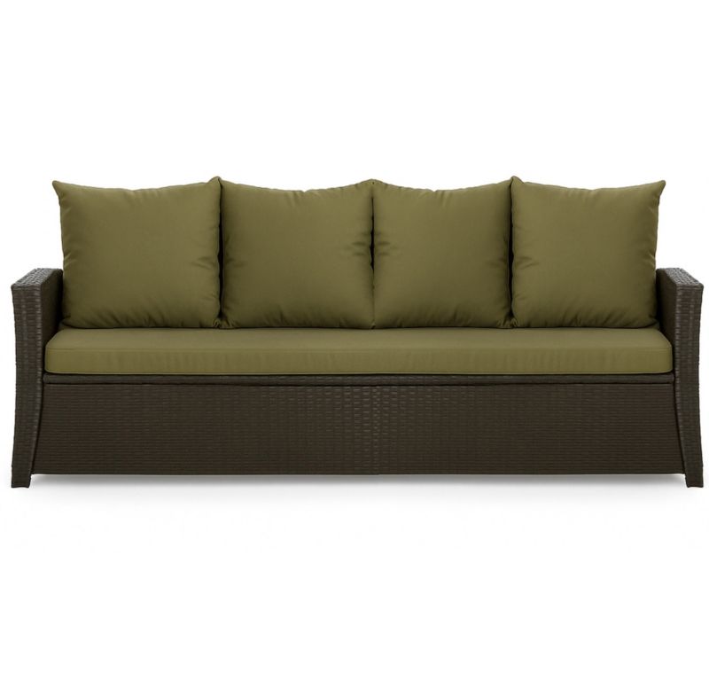 Poduszka ogrodowa na sofę rattanową 3-os, Setgarden, 180x50x50cm Zielona Poduszki na meble ogrodowe-Technorattan, Mix, 1szt