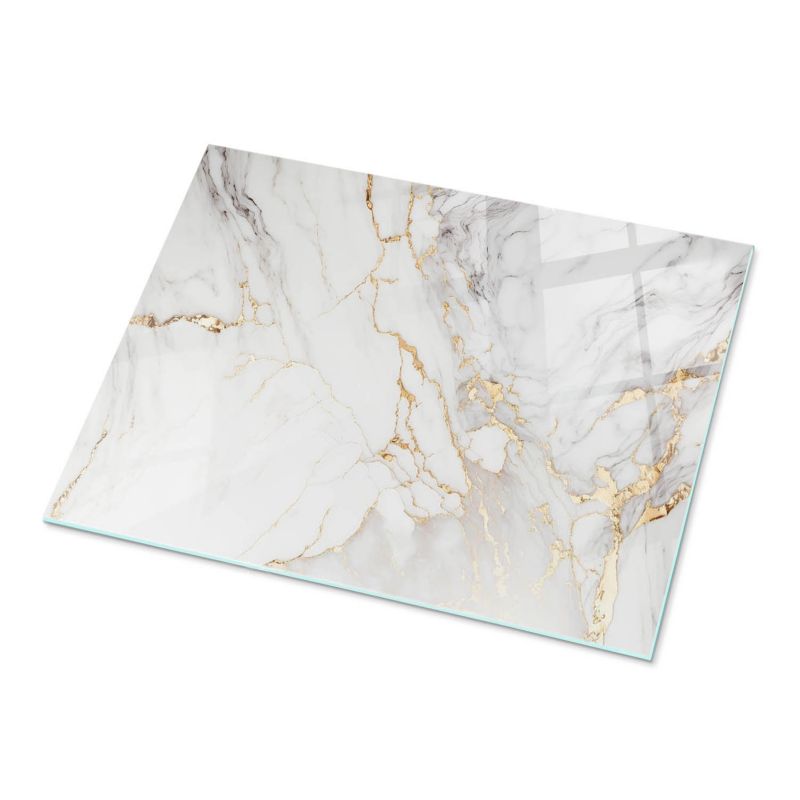 Płyta Na Blat Kuchenny ArtPrintCave 80x60 cm Elegancki marmur z żyłkami Stolik Pomocniczy Design Loft DIY 1 szt.