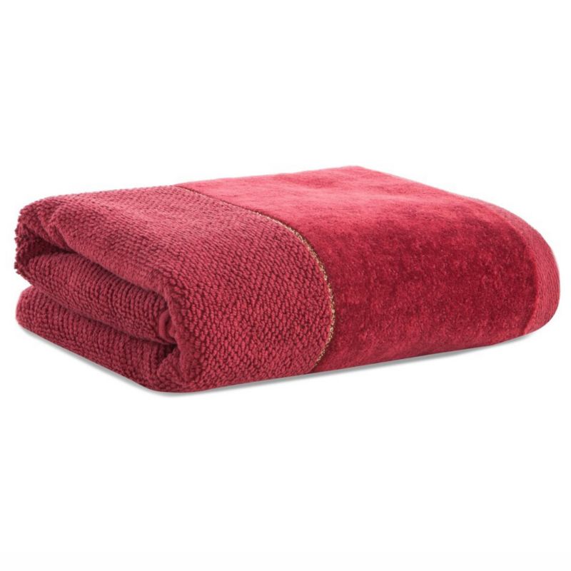 Ręcznik Kąpielowy Aria Eurofirany Bordowy Bawełniany 50X90 Cm 1 Szt.