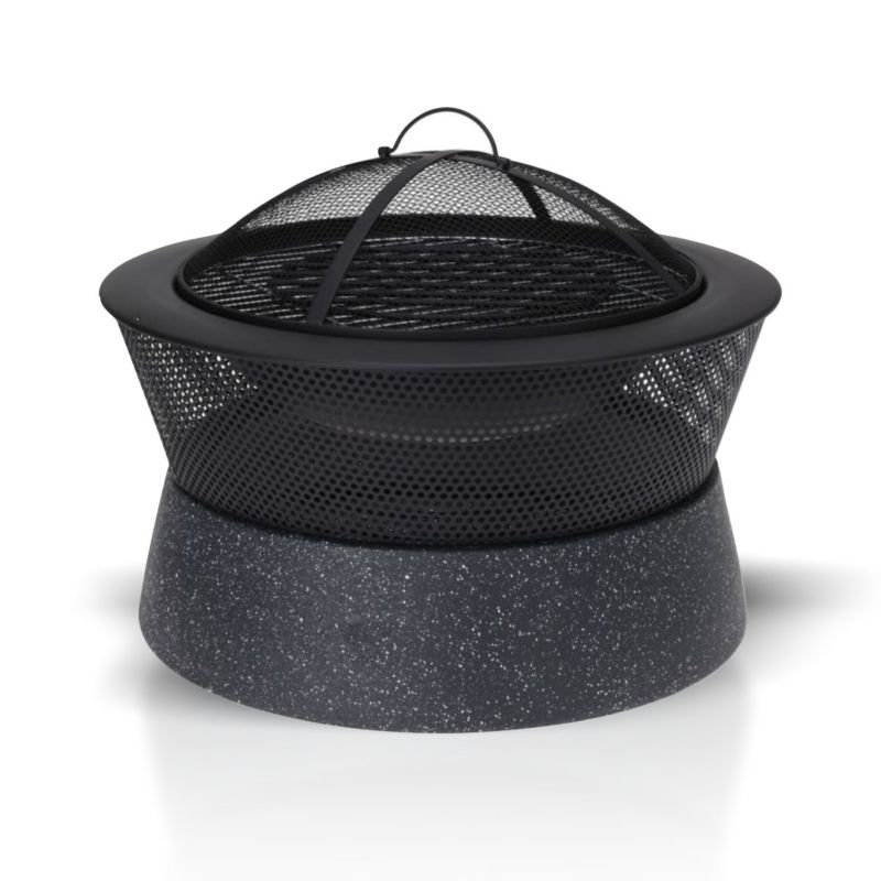 Palenisko ogrodowe z Grillem, Koopman International, czarny, okrągły, 1 szt.