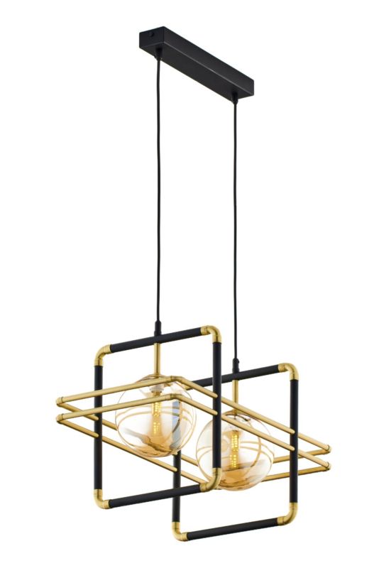 Lampa sufitowa Jupiter FIORI czarno-złoto-bursztynowa 2xG9x8W IP20 - 1 szt